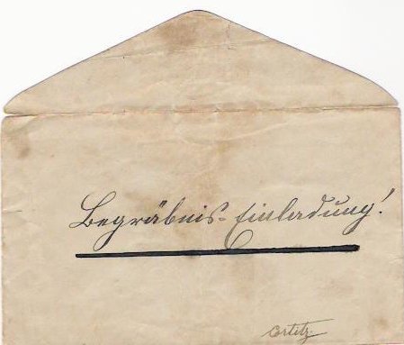 Gothic script envelope