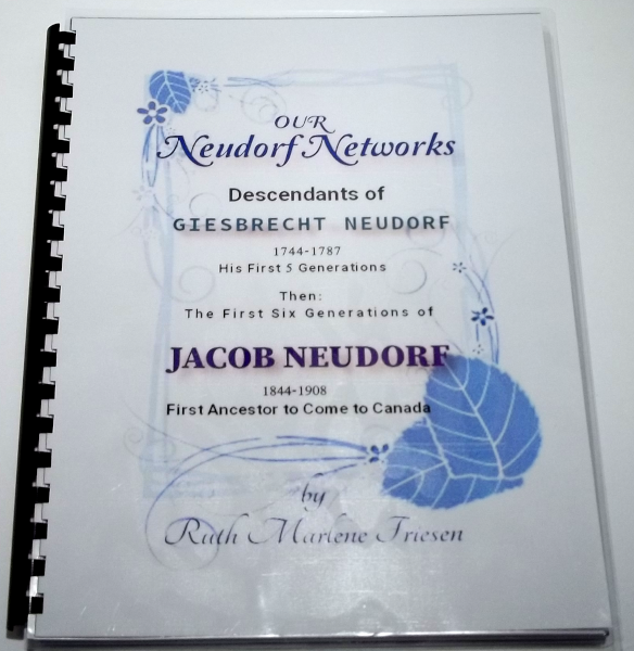 my printed and bound copy of Our Neudorf Networks