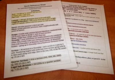 Front-and-Back of Laminated Quick-Reference-Sheet
